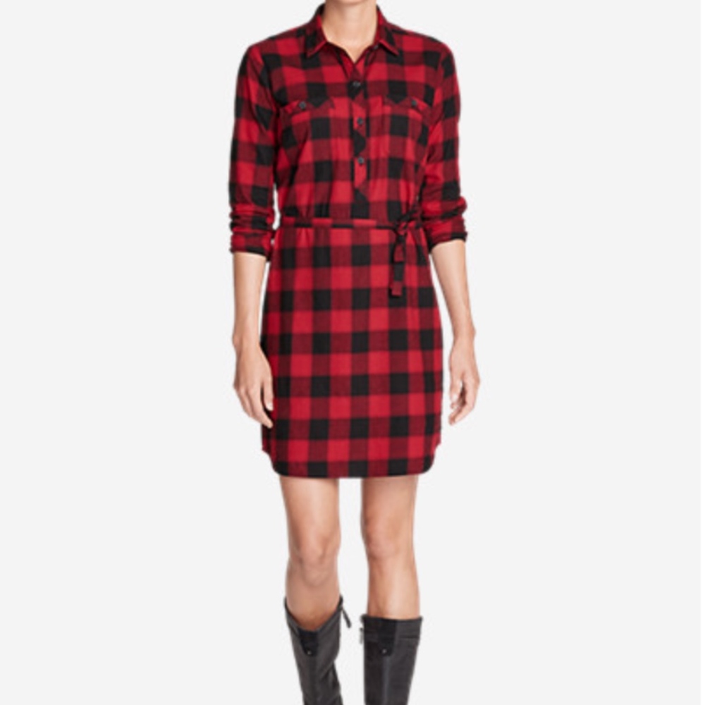 Eddie Bauer Stine's Favorite Flannel Shirt Dress